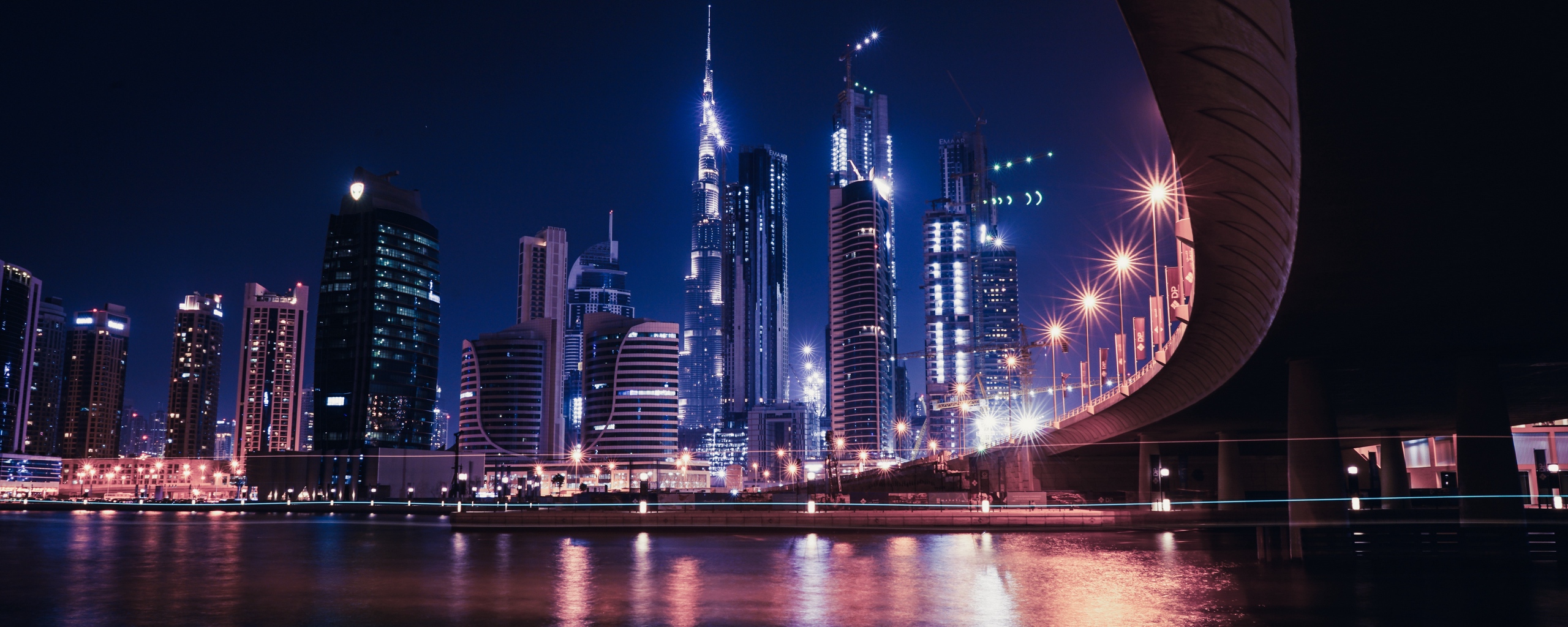 Wallpaper Dubai, United Arab Emirates, Skyscrapers - Dual Screen 4k