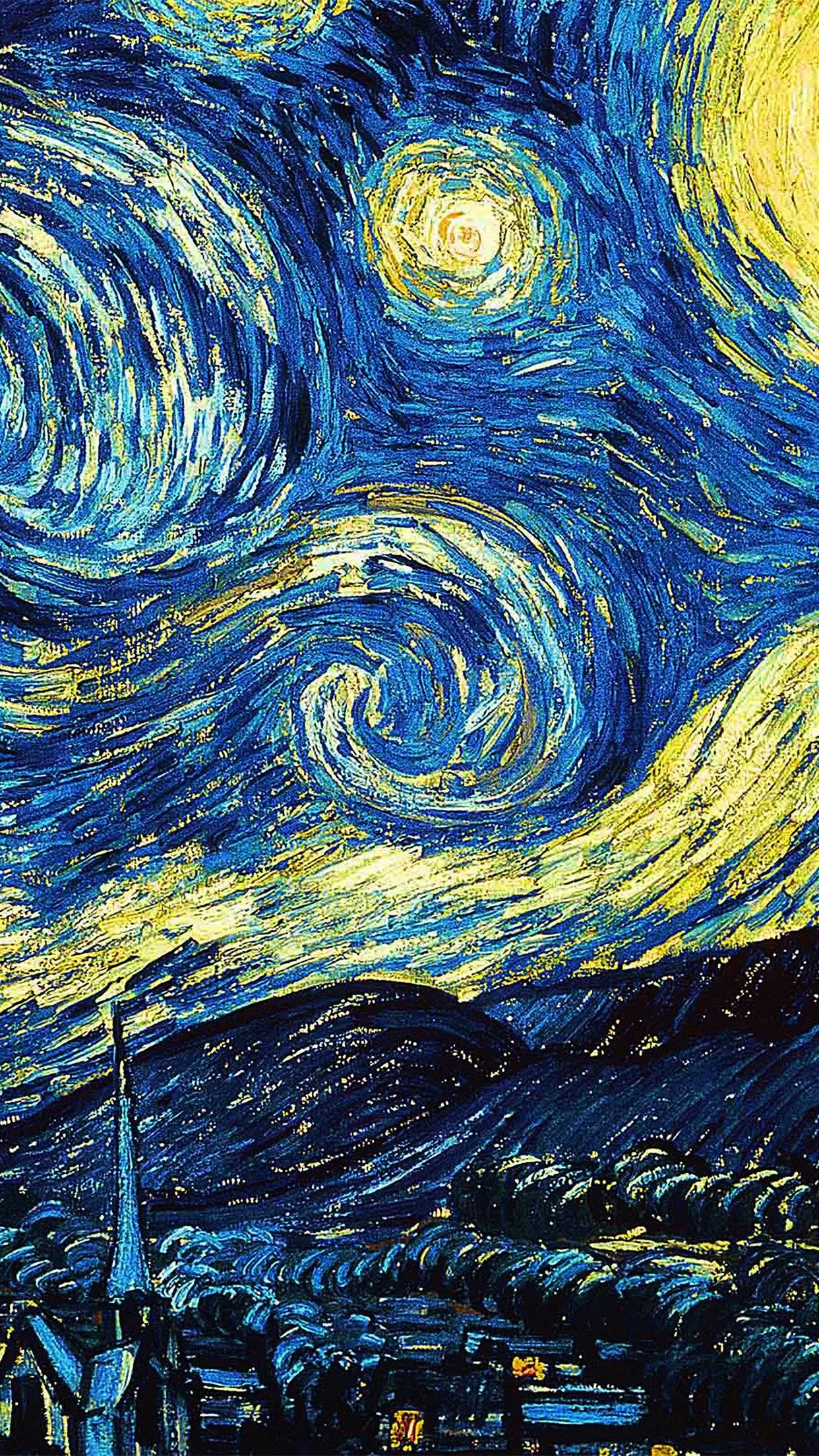Starry Night Van Gogh Iphone , HD Wallpaper & Backgrounds