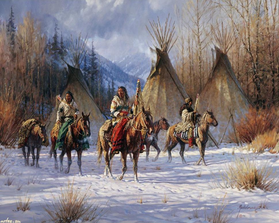 Native American Hd Wallpaper,artistic Wallpaper,american - Native American Indian Paintings , HD Wallpaper & Backgrounds