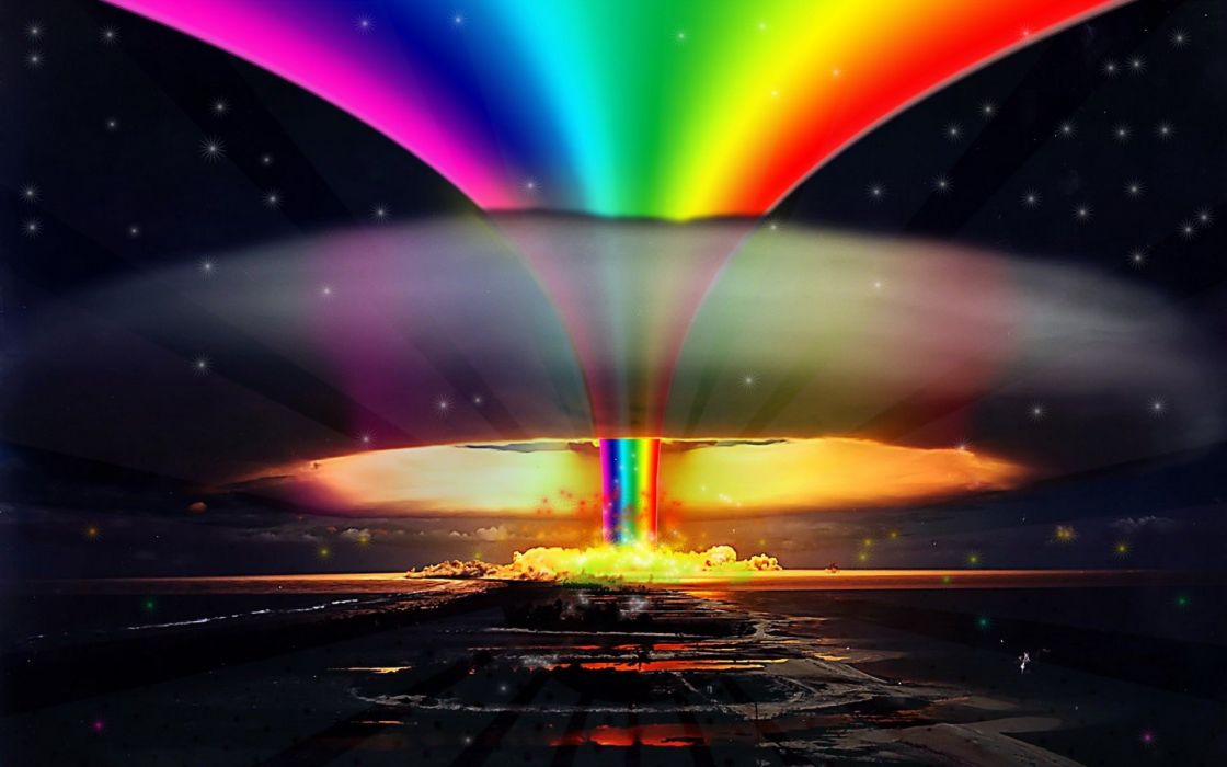 Multicolor Explosions Pride Rainbows Selective Coloring - Pride Wallpaper 4k , HD Wallpaper & Backgrounds