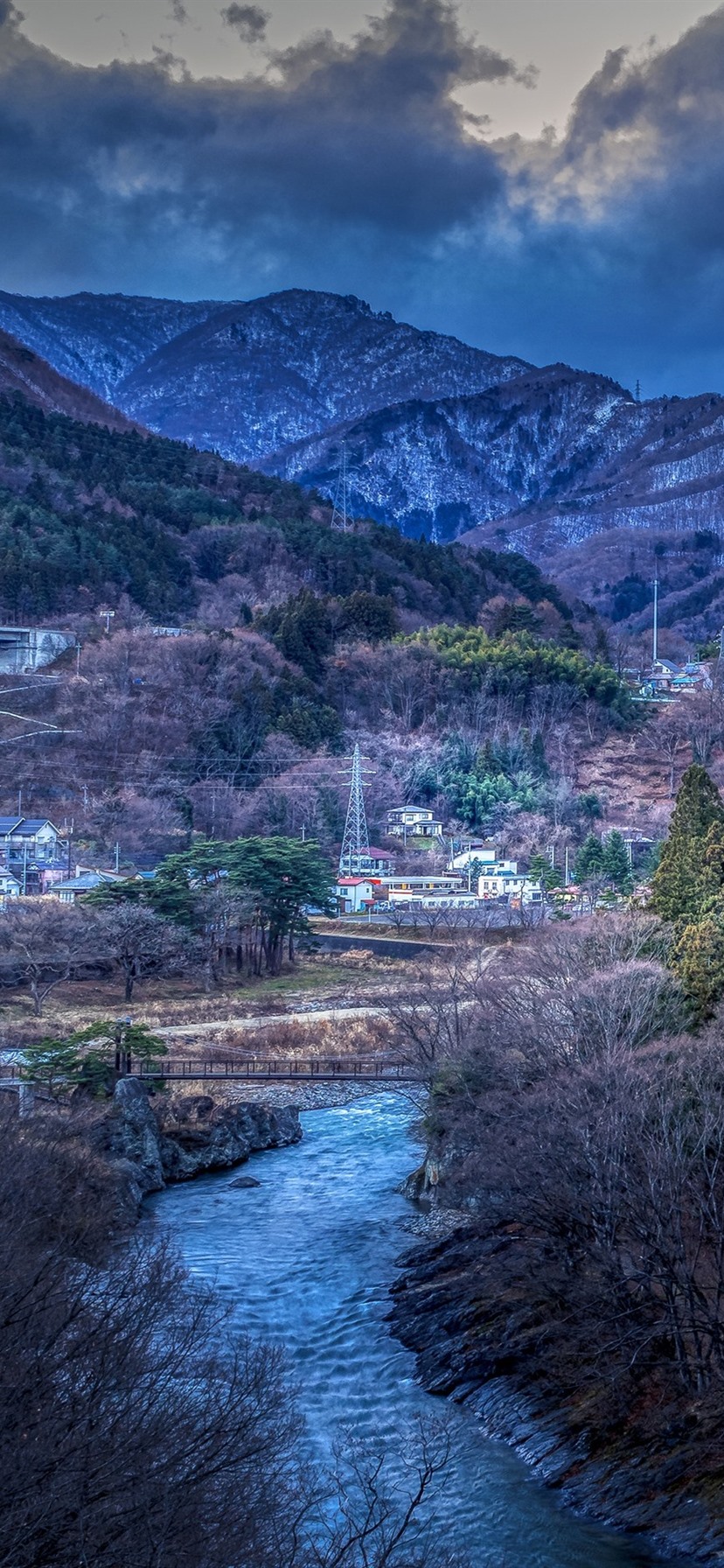 Iphone Wallpaper Japan, Mountains, Trees, Village, - Japan Wallpaper Iphone Xr , HD Wallpaper & Backgrounds