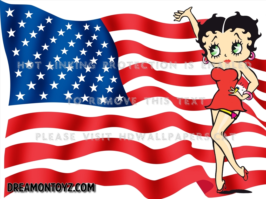 Betty Boop Flag American Entertainment - American Flag , HD Wallpaper & Backgrounds
