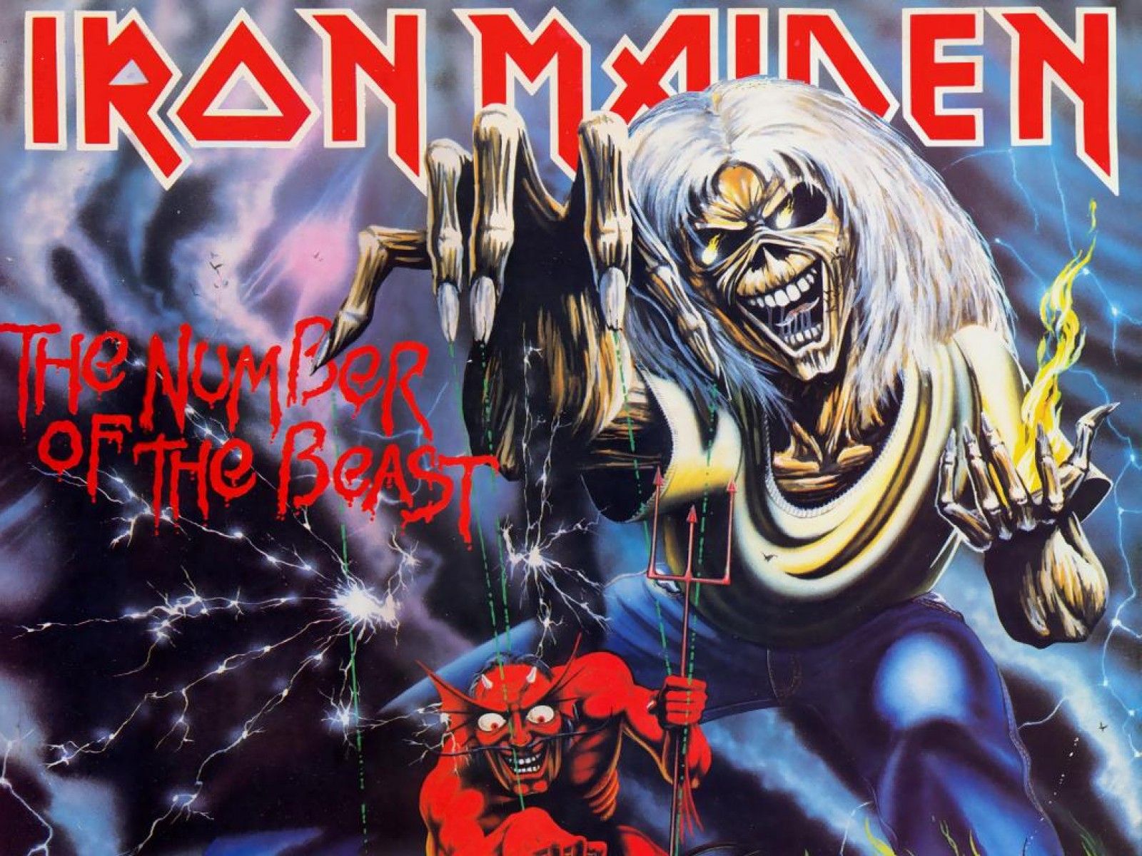 Iron Maiden Wallpaper - Iron Maiden Number Of The Beast , HD Wallpaper & Backgrounds