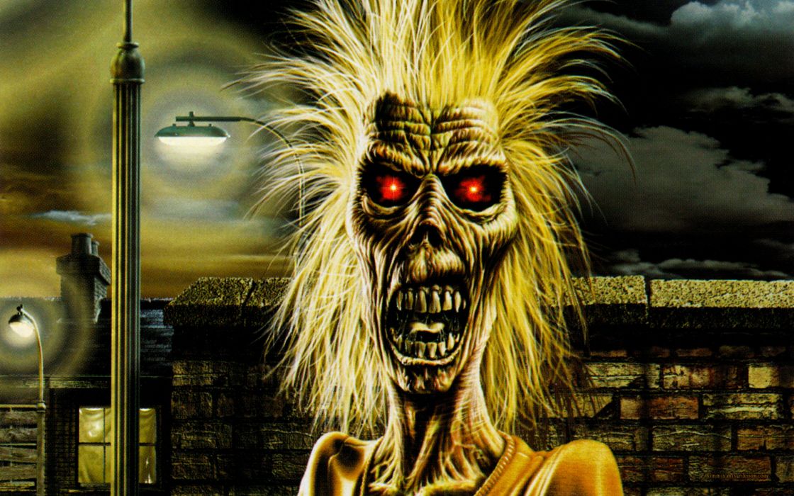 Iron Maiden Heavy Metal Dark Album Cover Eddie F Wallpaper - Iron Maiden Single Cover , HD Wallpaper & Backgrounds