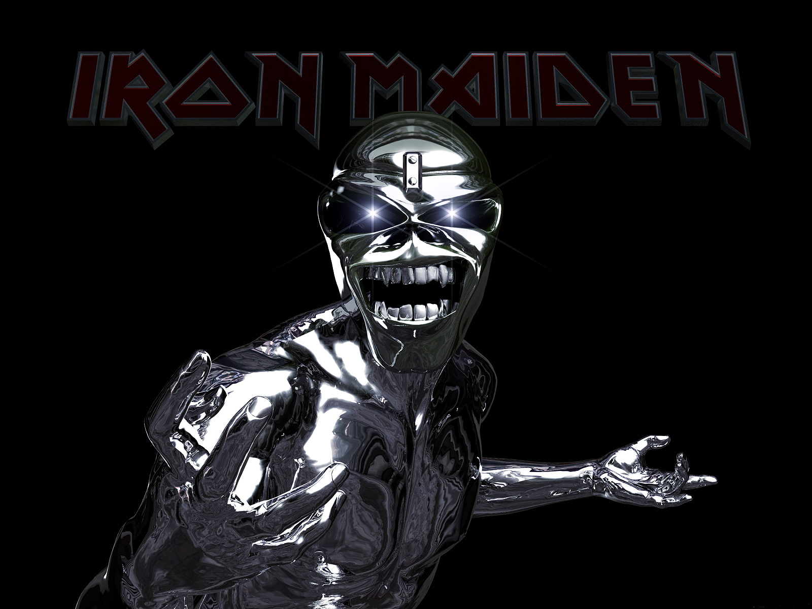 Iron Maiden Wallpaper - Iron Maiden Eddie Black , HD Wallpaper & Backgrounds