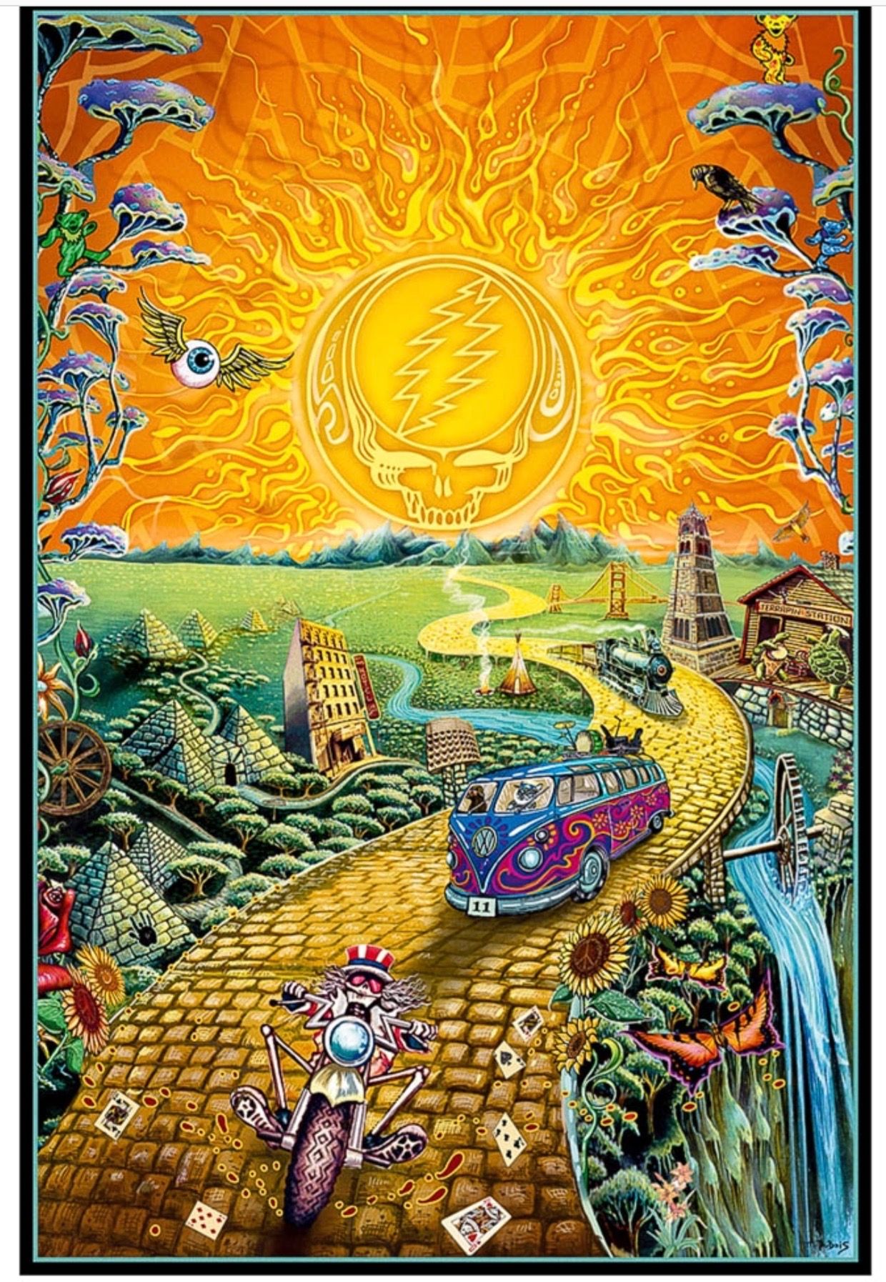 Grateful Dead Golden Road Poster , HD Wallpaper & Backgrounds