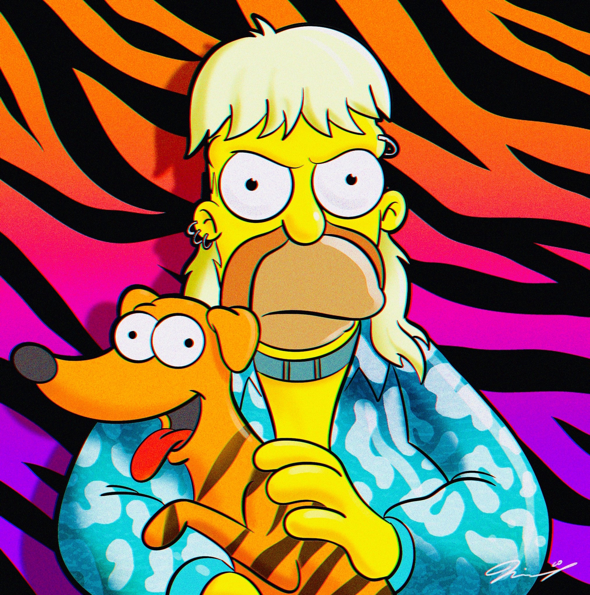 Homer Simpson Tiger King , HD Wallpaper & Backgrounds