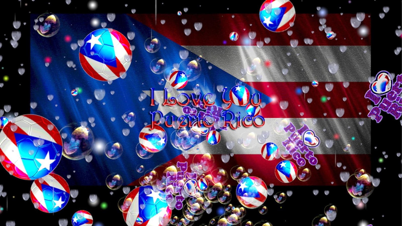 Puerto Rico Flag Love - Puerto Rico Flag Christmas , HD Wallpaper & Backgrounds
