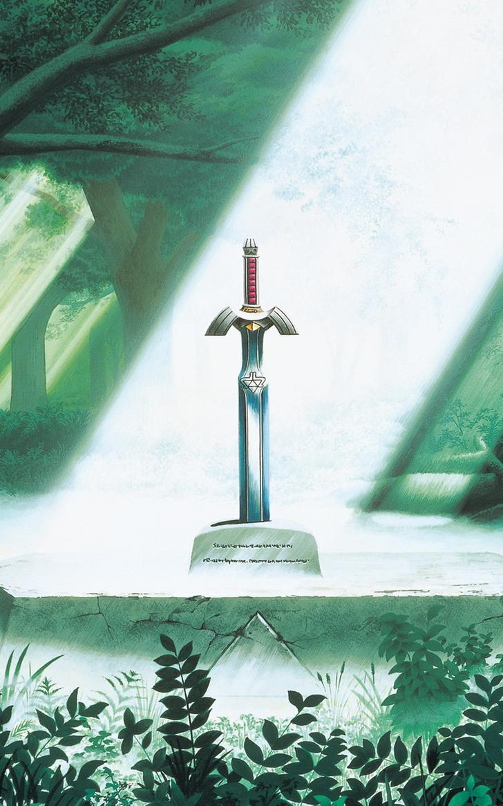 Legend Of Zelda Master Sword In Stone , HD Wallpaper & Backgrounds