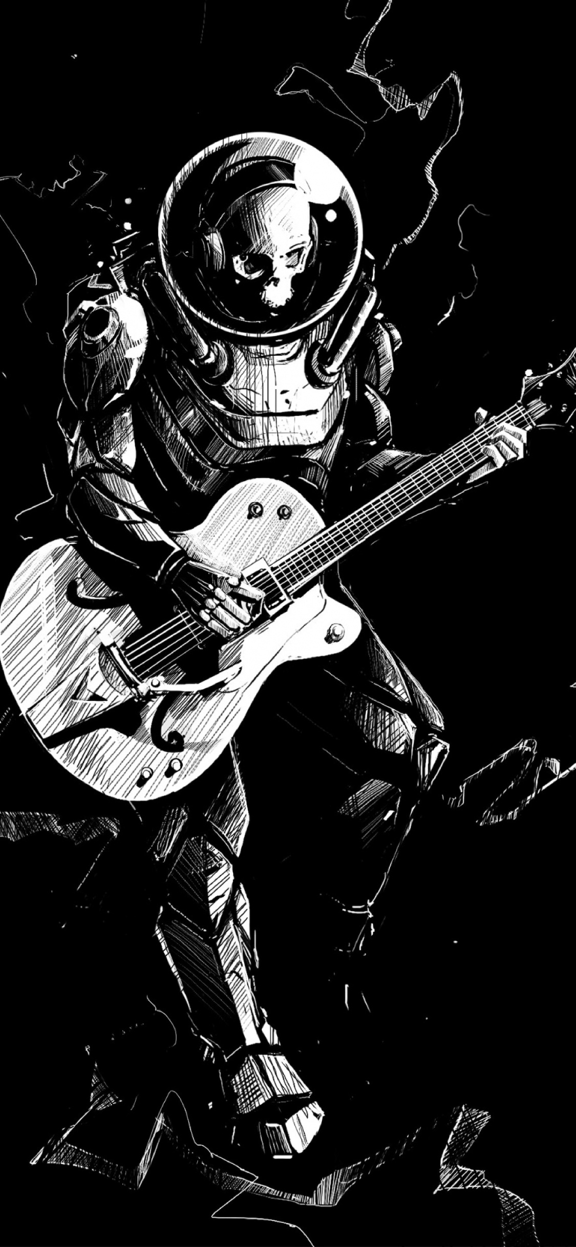 Skeleton Guitar , HD Wallpaper & Backgrounds