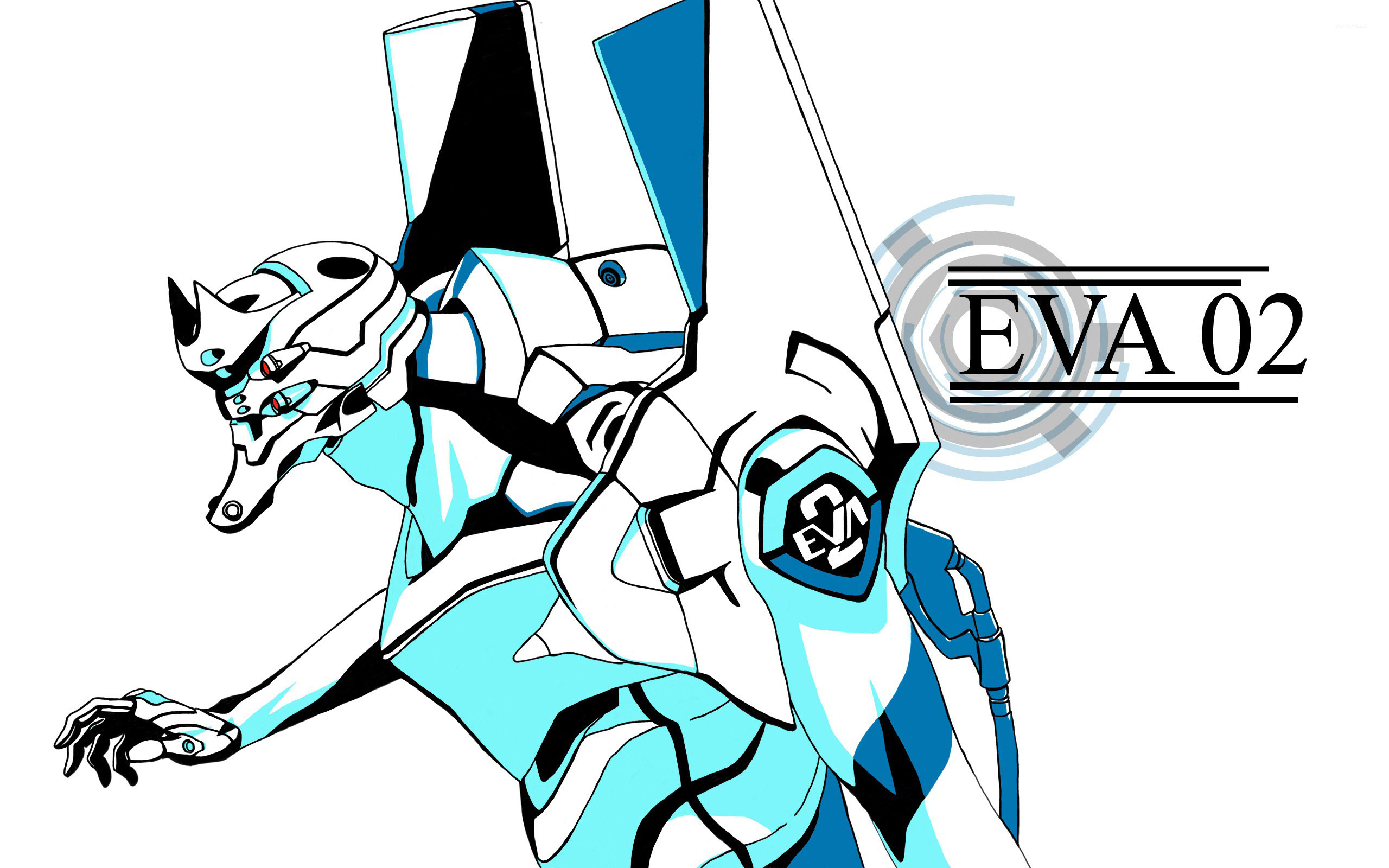 Evangelion Eva 02 Vector Art , HD Wallpaper & Backgrounds