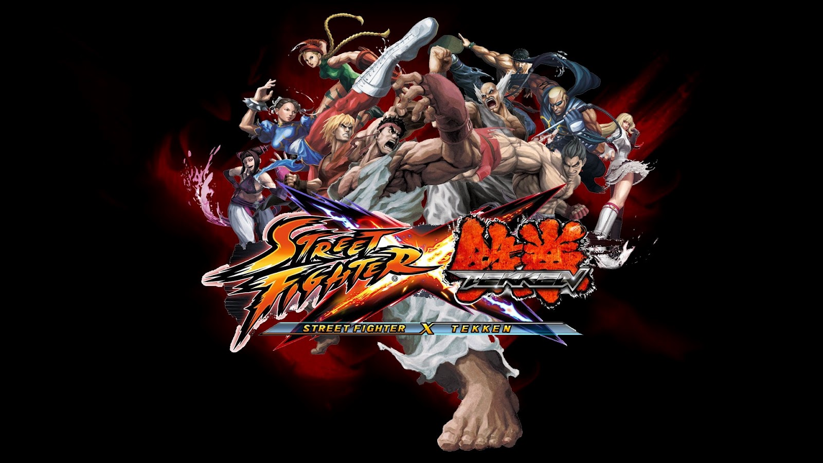 Street Fighter X Tekken Wallpaper - Street Fighter X Tekken Logo , HD Wallpaper & Backgrounds