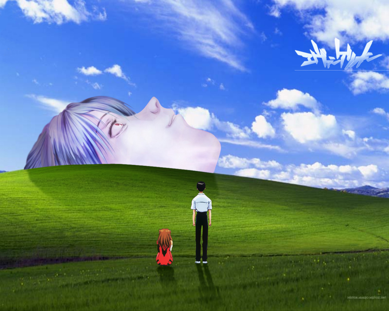 Nestor Araujo Mmunoz 2007 Bliss Sky Grassland Nature - Windows Xp Background Meme , HD Wallpaper & Backgrounds