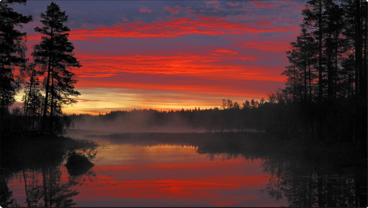 Sunrise Moss Lake Dalarna Sweden Wallpaper - Sweden , HD Wallpaper & Backgrounds