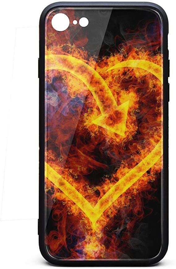 Cool Iphone 6s Case Flames Love Heart Shaped Wallpaper - Blue Fire Heart , HD Wallpaper & Backgrounds