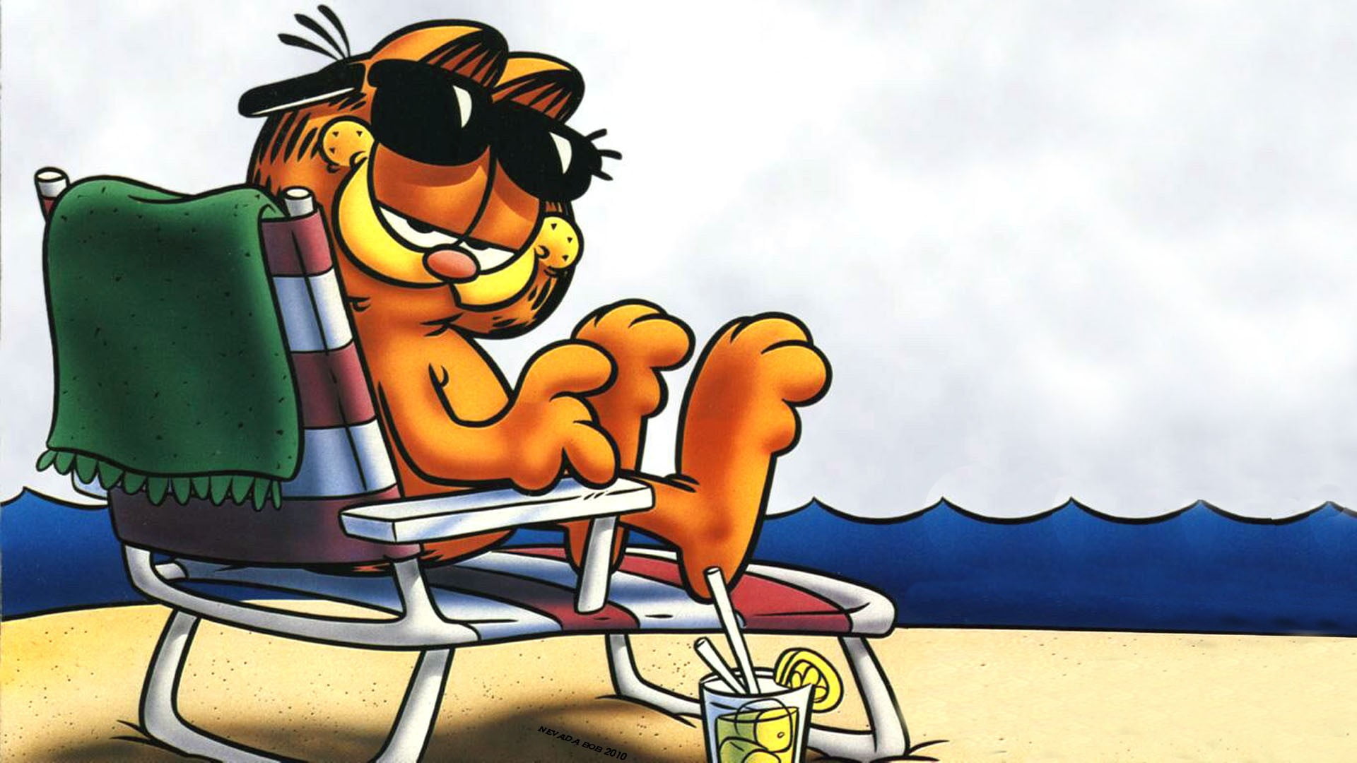 Garfield Relaxing , HD Wallpaper & Backgrounds