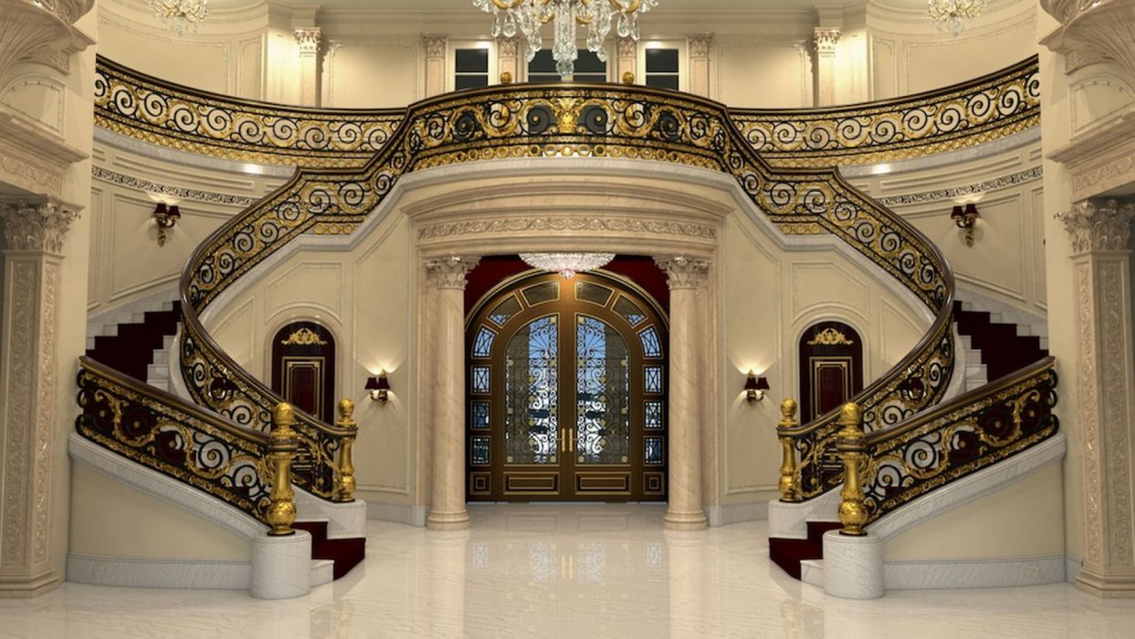 Pay Americas Most Expensive House Interior Escalera - Inside Mansion , HD Wallpaper & Backgrounds