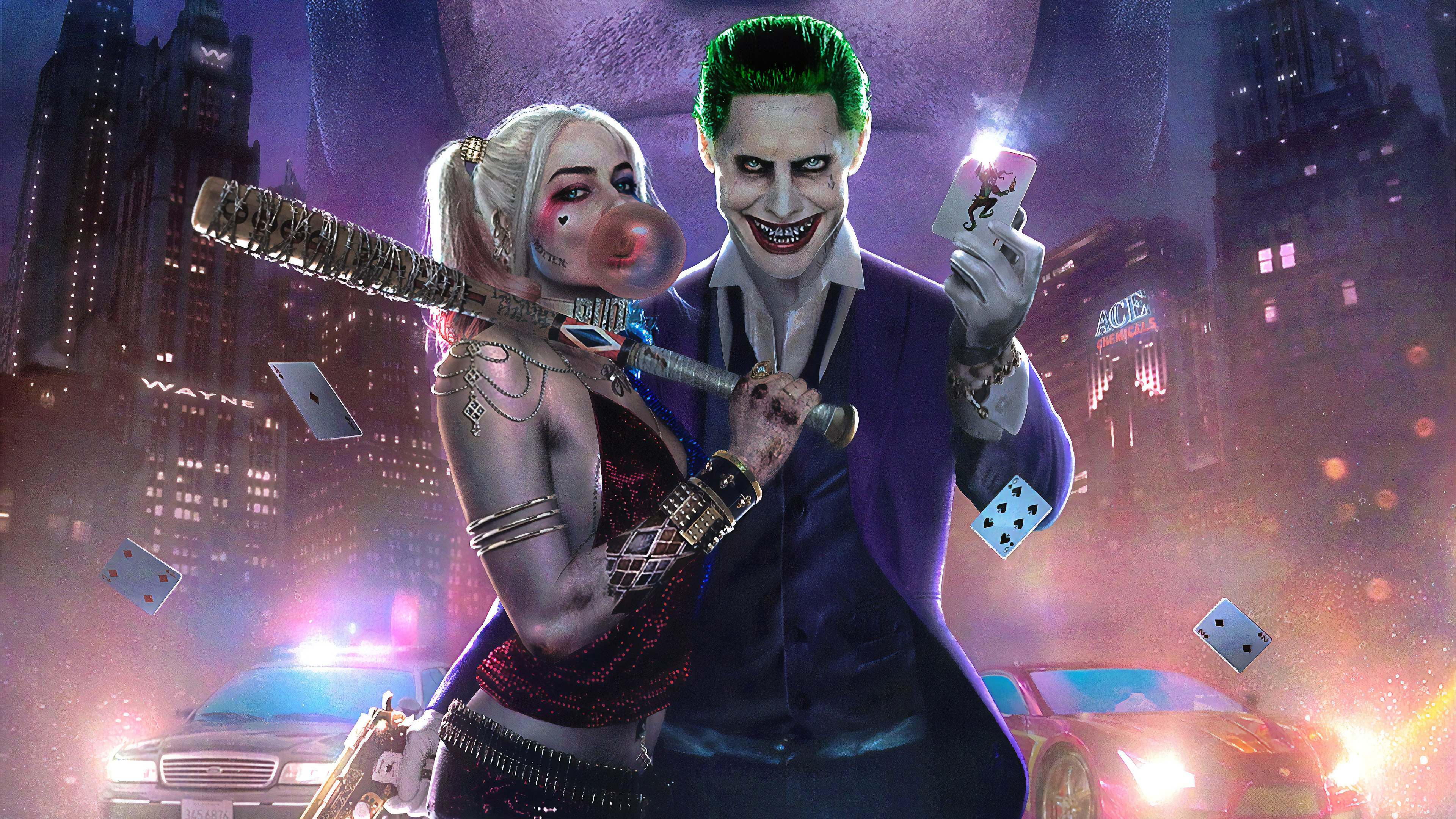 Harley Quinn And Joker Hd (#2948348) - HD Wallpaper & Backgrounds Download