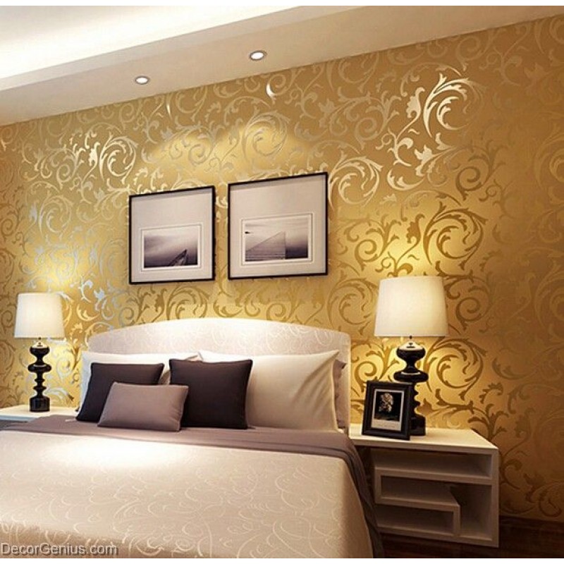 Golden Wallpaper For Bedroom , HD Wallpaper & Backgrounds
