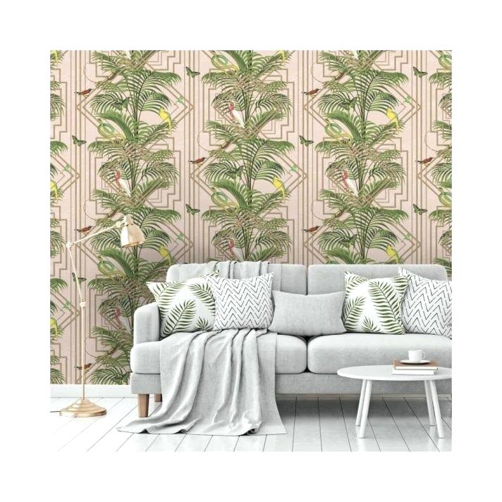Wallpaper For Bedroom Walls Designs Modern Wallpaper - Jungle Palm Wallpaper Pink , HD Wallpaper & Backgrounds