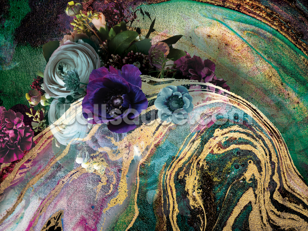 Marble Floral New Master Wall Mural - Bouquet , HD Wallpaper & Backgrounds