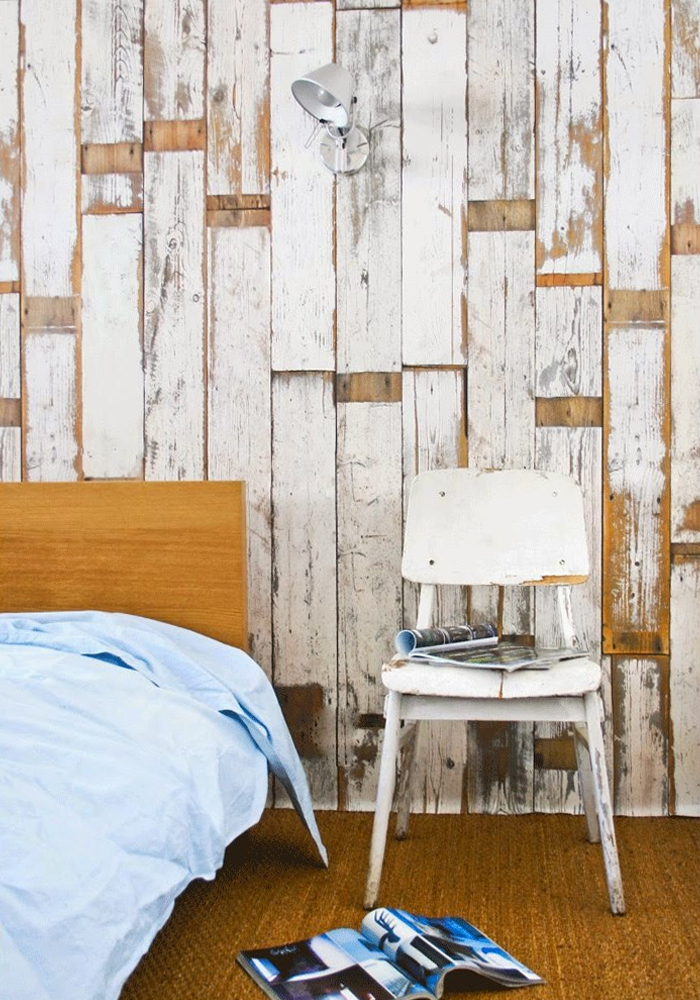Creating A Feature Wall With The Scrapwood Wallpaper - Interior Design , HD Wallpaper & Backgrounds