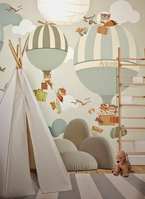 Hot Air Balloon Themed Baby Room , HD Wallpaper & Backgrounds