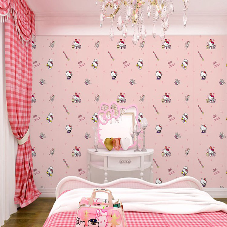 Kids Room Home Hello Kitty Children Wall Paper Pvc - Room Design Hello Kitty , HD Wallpaper & Backgrounds