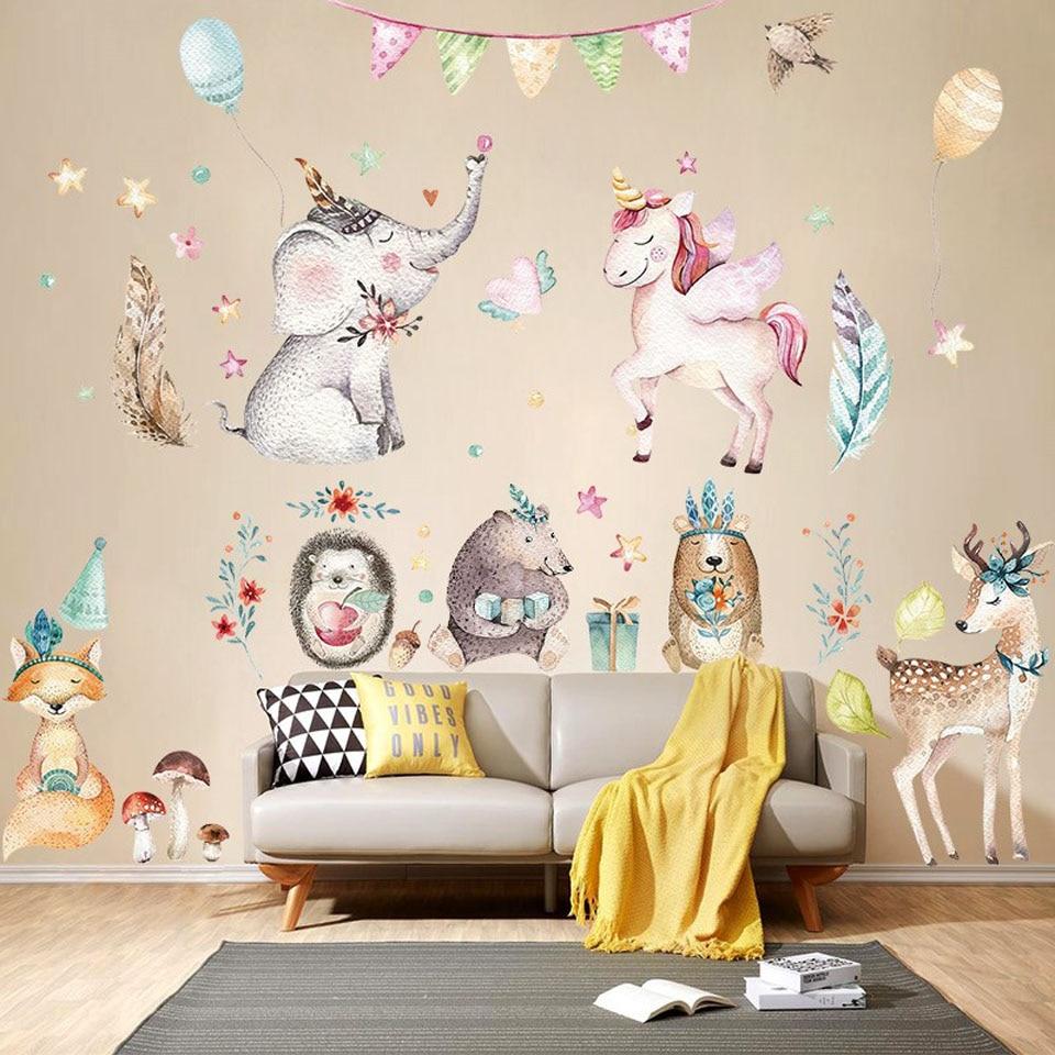 Unicorn Wall Stickers Girl Room , HD Wallpaper & Backgrounds