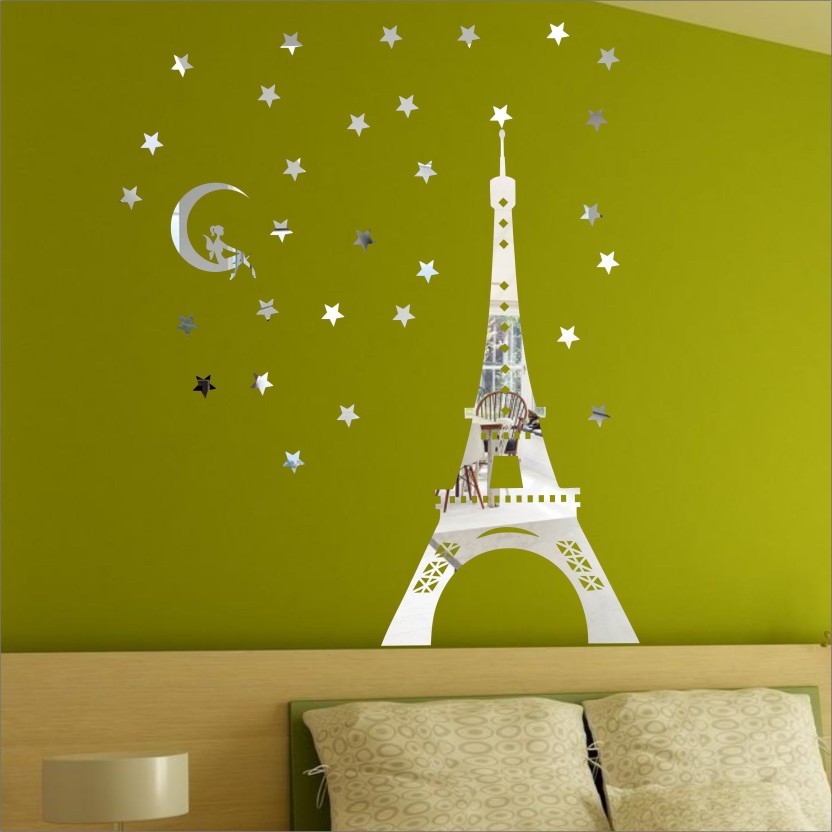 Large Wall Mural Paris Red Bike Home Decor Art Decal Wallpaper