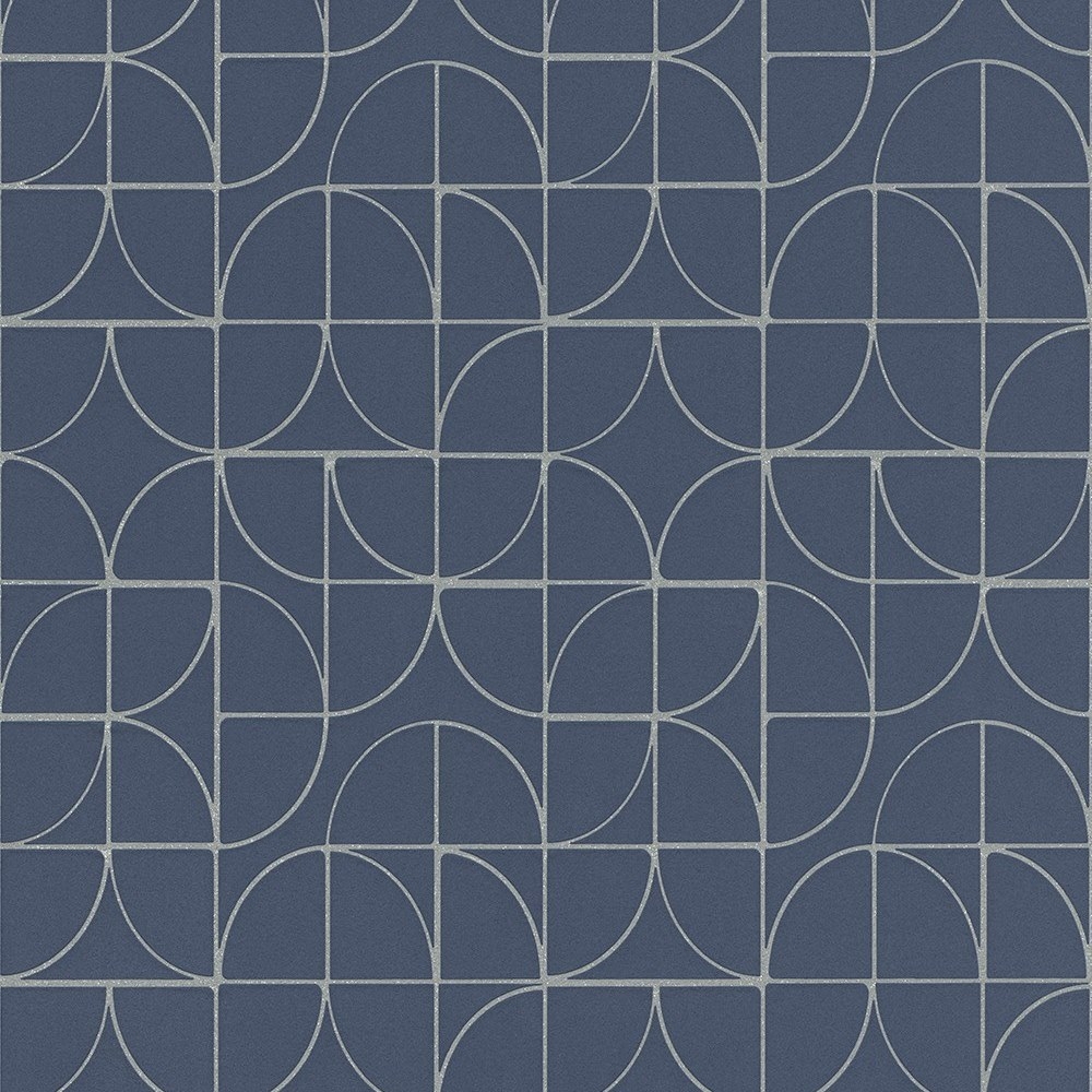 Rasch Symmetry Blue Silver Wallpaper - Alun - Alun Kota Wisata Batu , HD Wallpaper & Backgrounds