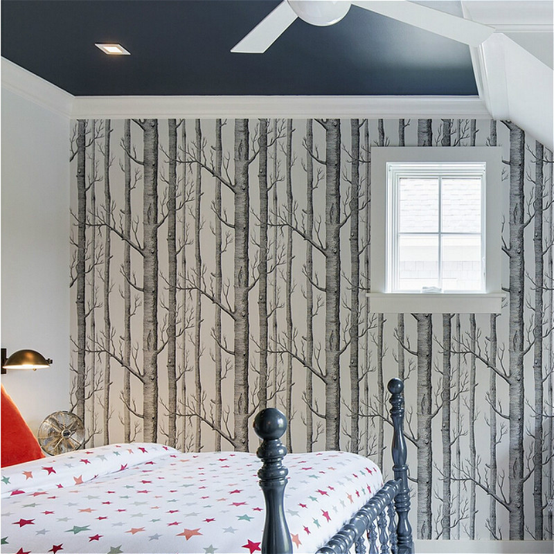 Birch Tree Wallpaper Bedroom , HD Wallpaper & Backgrounds