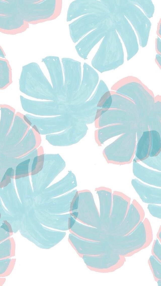 Wallpaper, Tropical, Pink And Blue - Minimalist Pastel Iphone Wallpaper Hd , HD Wallpaper & Backgrounds
