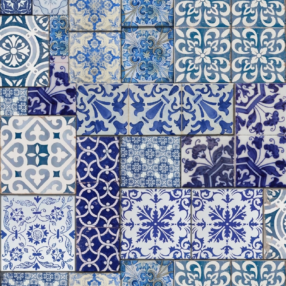 Blue Moroccan Tiles , HD Wallpaper & Backgrounds