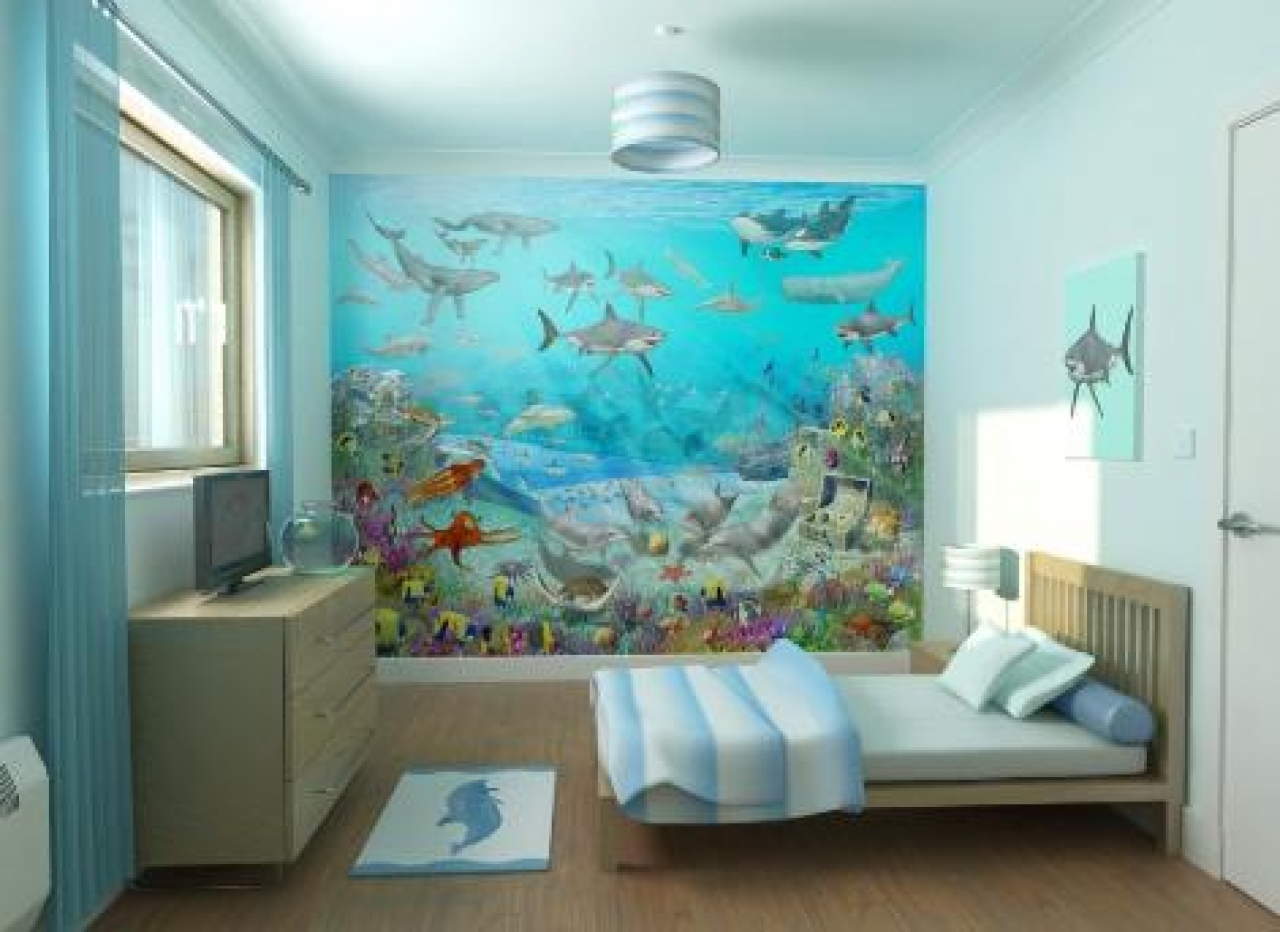 Bedroom Wallpaper Ideas 40 Bedroom Wallpaper Ideas - Ocean Room Decor Ideas , HD Wallpaper & Backgrounds