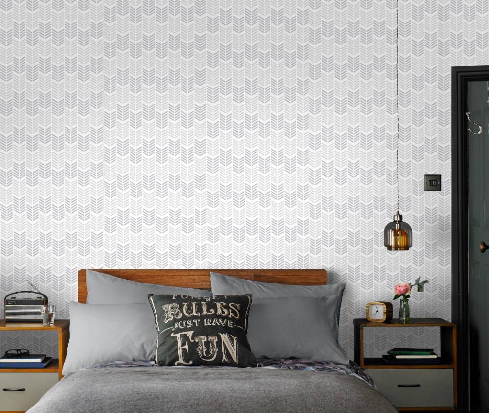Oiti Wallpaper In Silver From The Symmetry Collection - Wallpaper , HD Wallpaper & Backgrounds