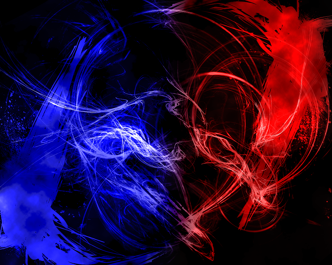 Blue And Red Abstract Art Red Vs Blue Abstract Wallpaper - Cool Red Vs Blue Backgrounds , HD Wallpaper & Backgrounds