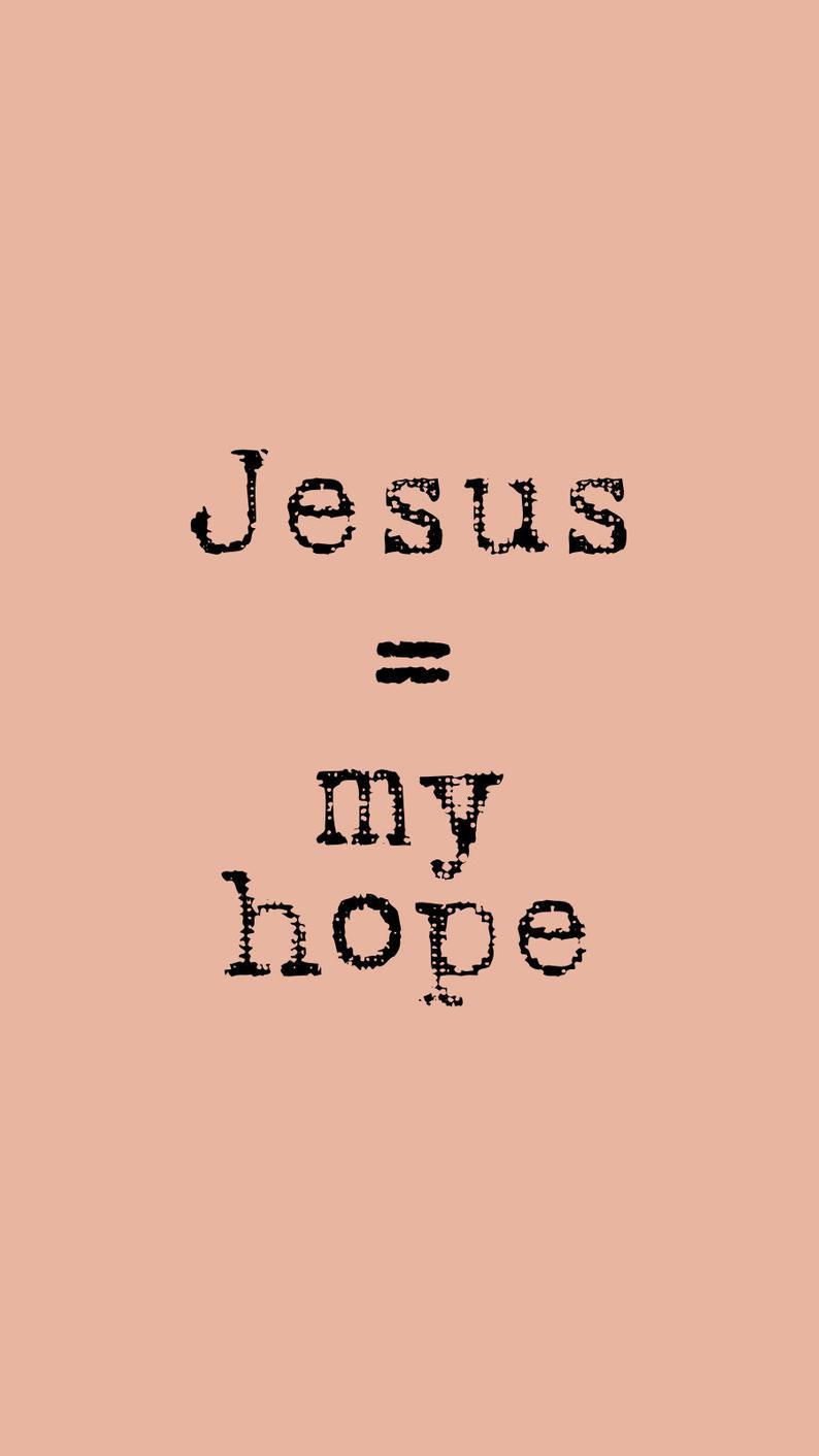This Graphic Available As An Iphone Wallpaper On Etsy - Jesus Is My Hope , HD Wallpaper & Backgrounds