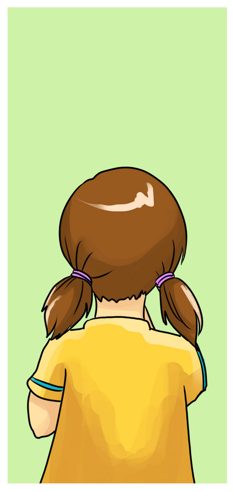 Cute Little Girl Cell Phone Wallpaper - Cartoon , HD Wallpaper & Backgrounds