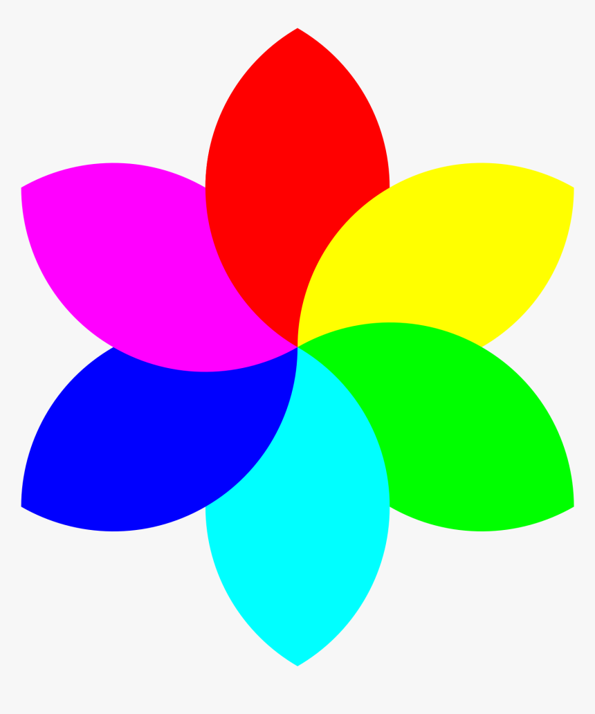 Petal Clipart Wallpaper - Flower Color Wheel Drawing , HD Wallpaper & Backgrounds