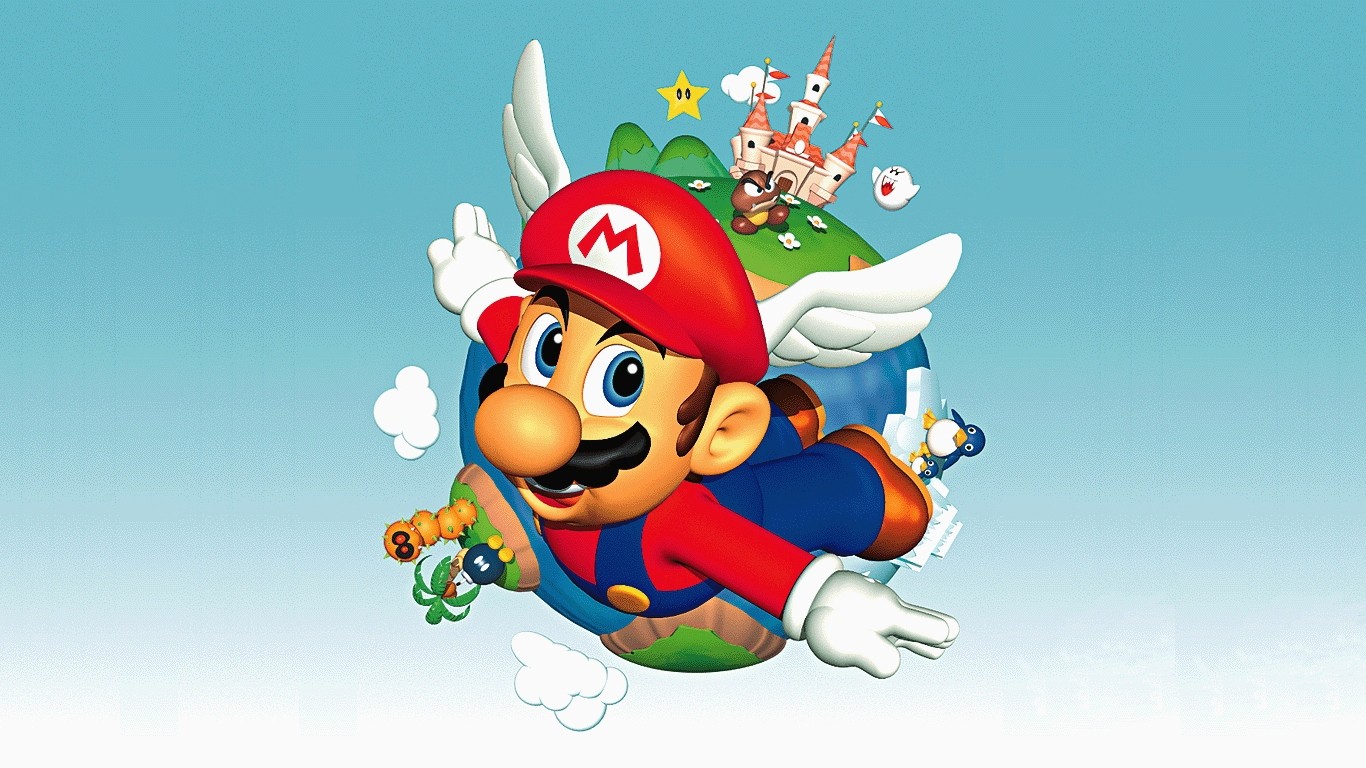 Super Mario Bros Wallpaper - Super Mario 64 , HD Wallpaper & Backgrounds
