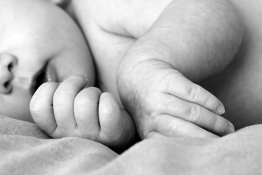 Baby S Hand, Hands, Finger, Small, Child, Human, Cute, - Baby Born Black And White , HD Wallpaper & Backgrounds