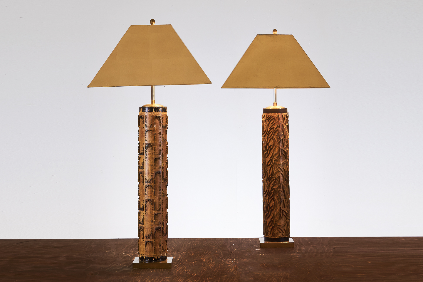 Pair Of Antique Wallpaper Roller Lamps - Lampshade , HD Wallpaper & Backgrounds