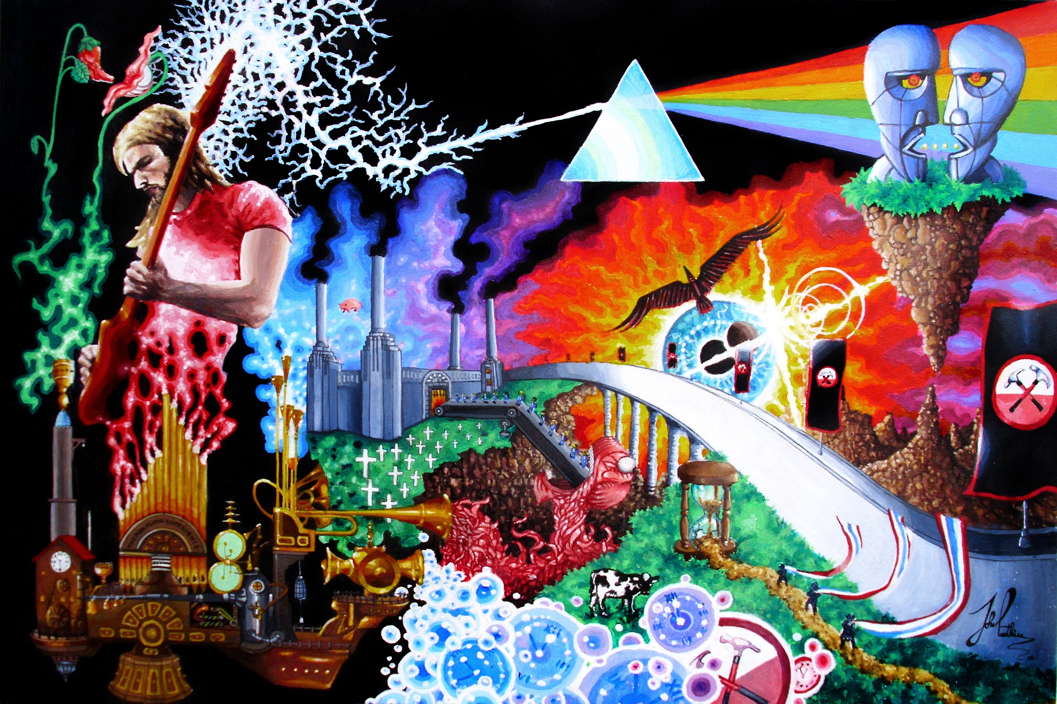 Pink Floyd Progressive Rock Psychedelic Classic Hard - Pink Floyd One Of These Days 2018 , HD Wallpaper & Backgrounds