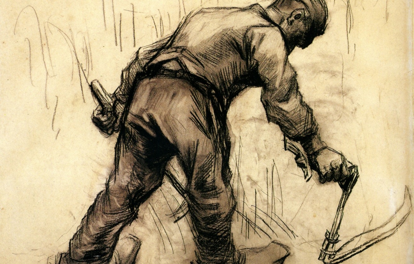 Photo Wallpaper Man, Shoes, Working, Hammer, Hard Worker, - Reaper Vincent Van Gogh , HD Wallpaper & Backgrounds