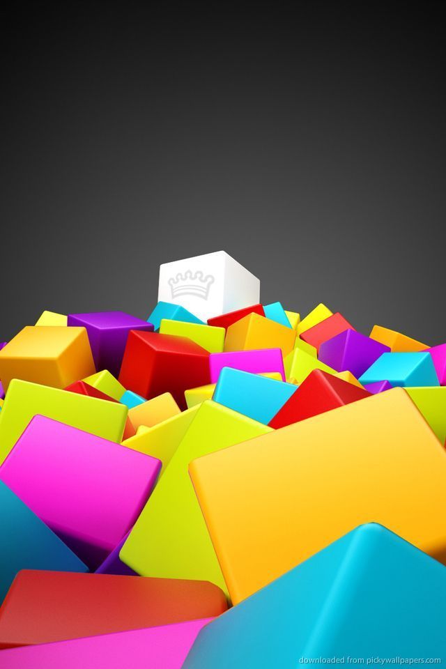 Download Cool 3d Colorful Cubes Wallpaper For Iphone - New 3d Whatsapp Dp , HD Wallpaper & Backgrounds