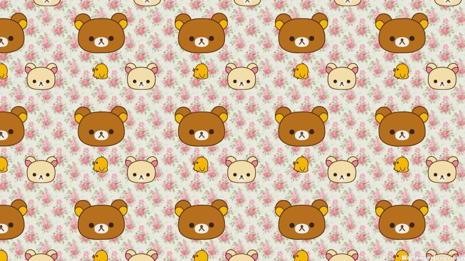 Hd Cute Bear Rilakkuma Pattern Wallpaper - Rilakkuma Desktop , HD Wallpaper & Backgrounds
