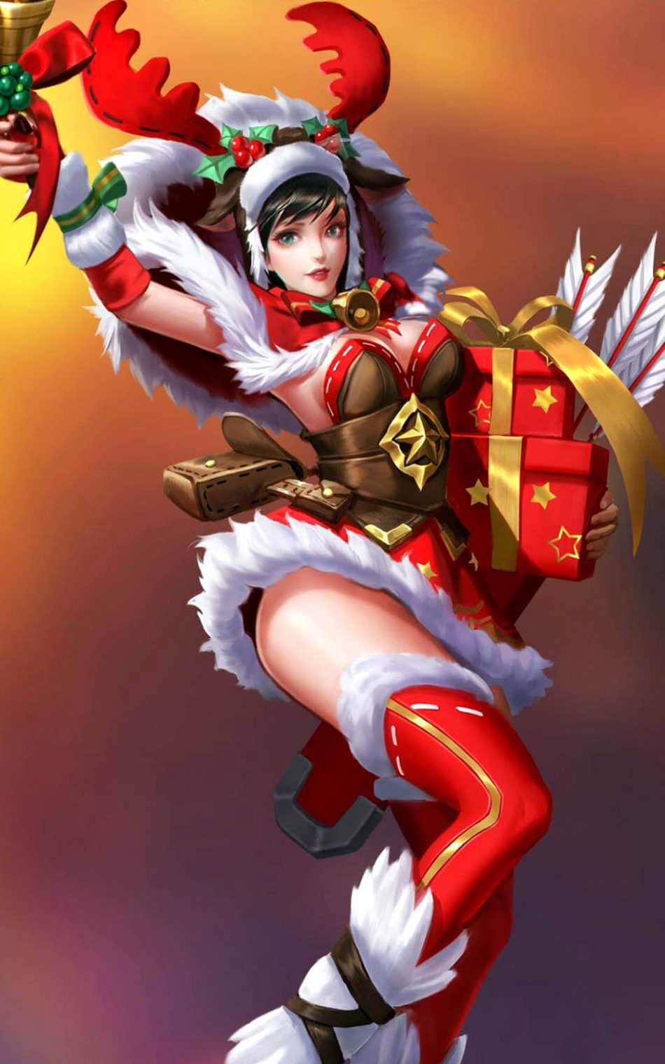 Christmas Cheer Miya Mobile Legends Hd Mobile Wallpaper - Mobile Legends Wallpaper Miya , HD Wallpaper & Backgrounds