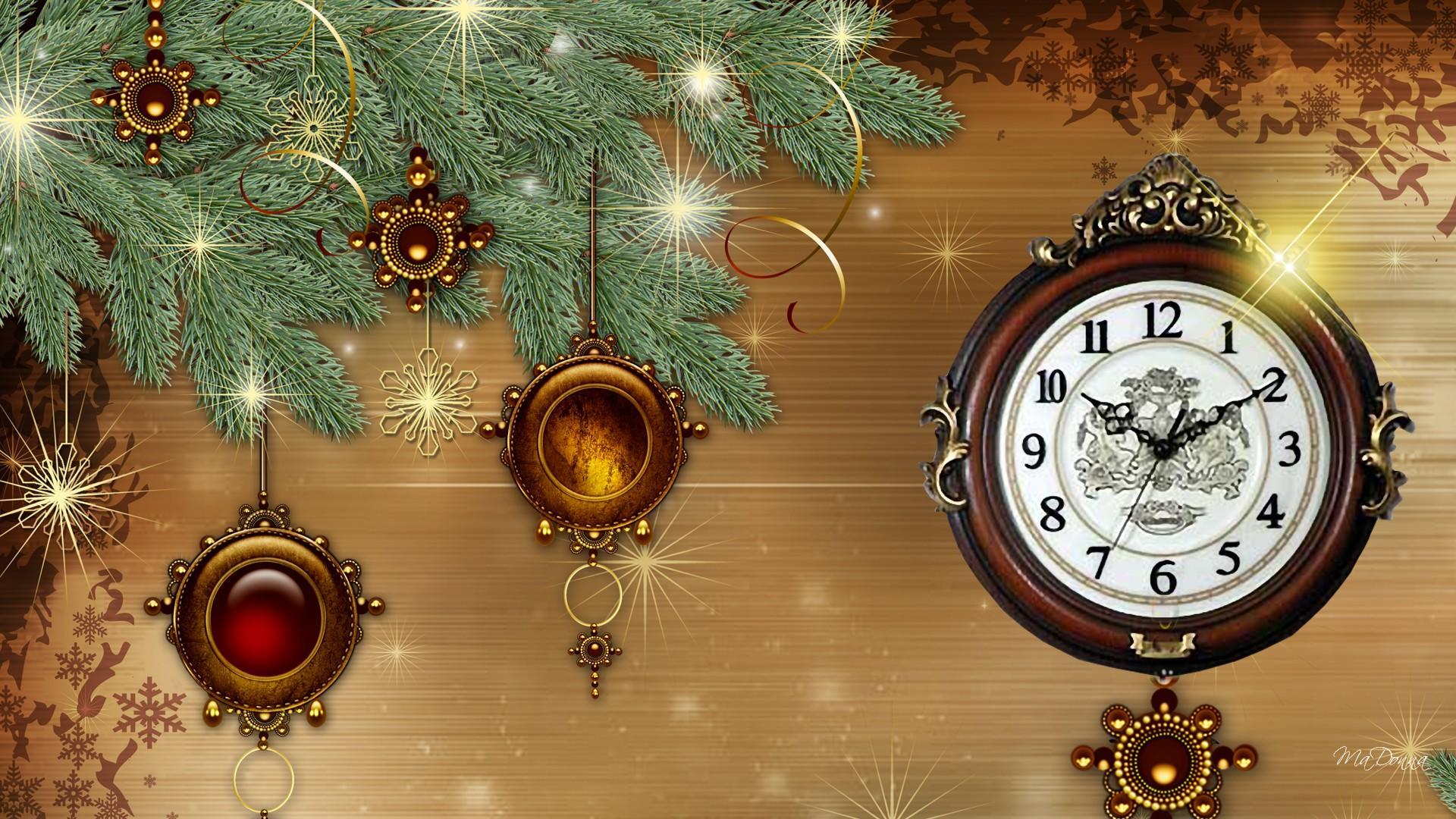 Time For Holiday Cheer - Free Vector Clock , HD Wallpaper & Backgrounds