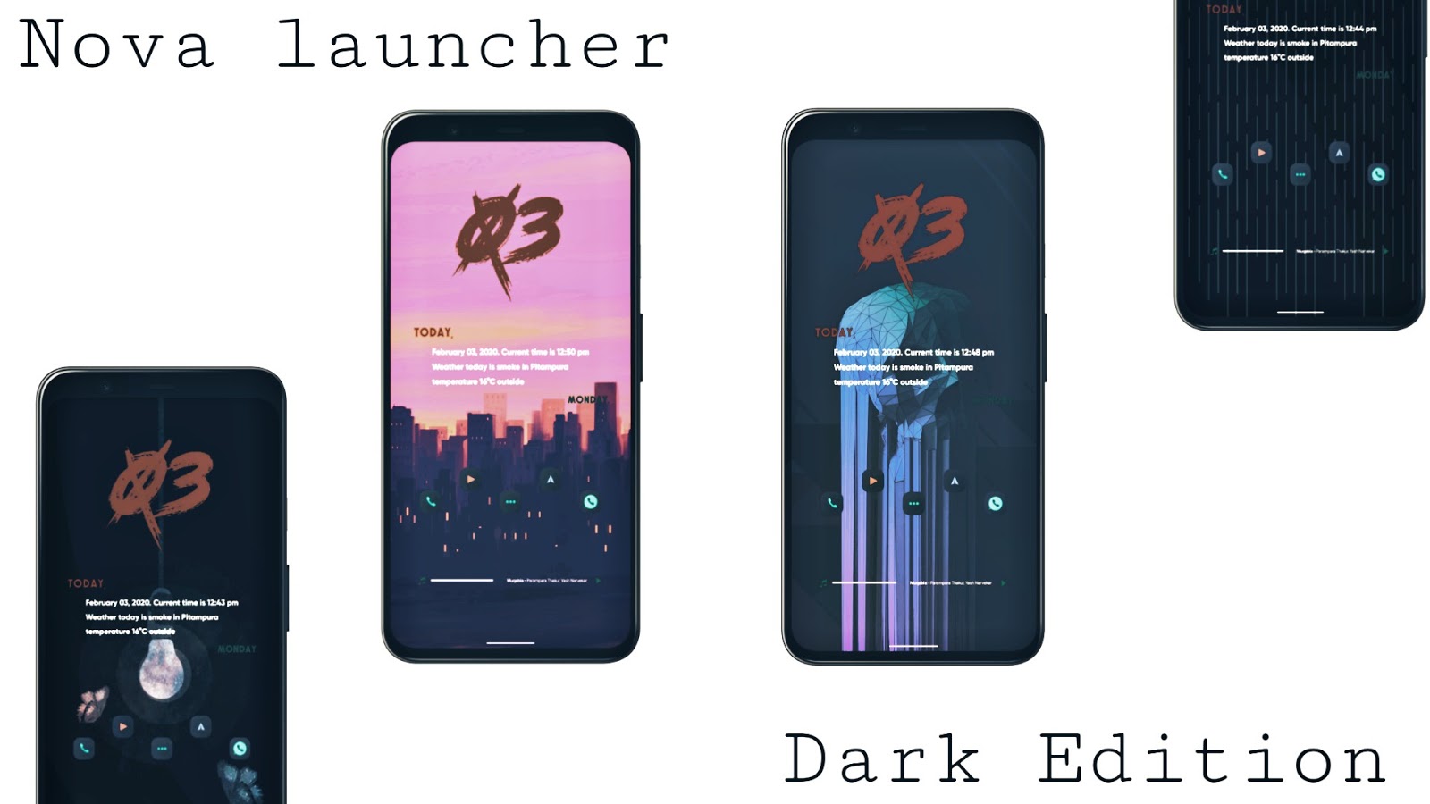 Best Nova Launcher Setup Dark Edition - Nova Launcher Setup 2020 , HD Wallpaper & Backgrounds